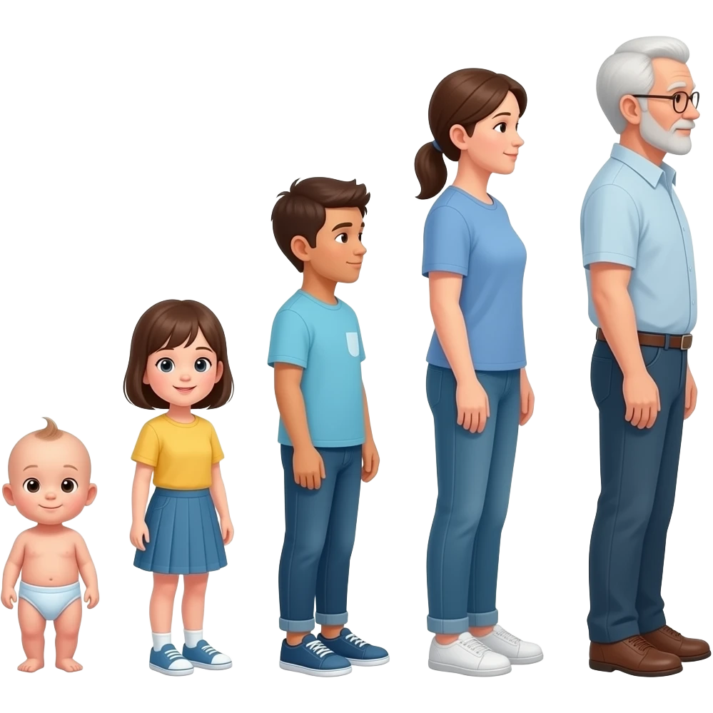 etapas de crecimiento humano emoji