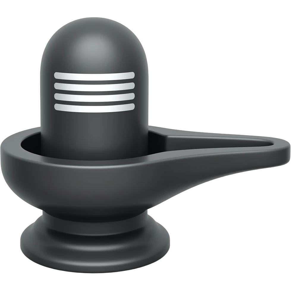 Lord shivling emoji in black emoji