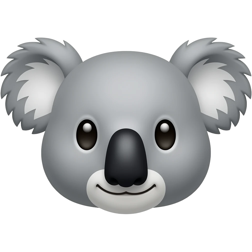 Koala face emoji