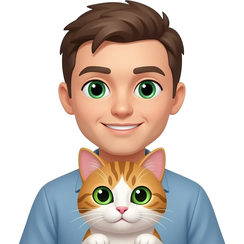 legyen egy cica  kezembe és legyen zöld a szemem de maradjak olyan mint az első képen emoji