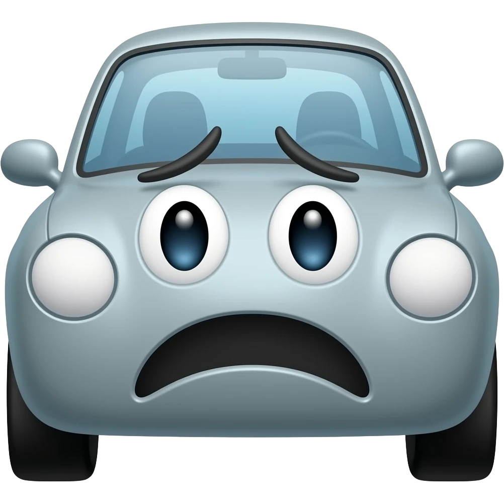 Scared car emoji
