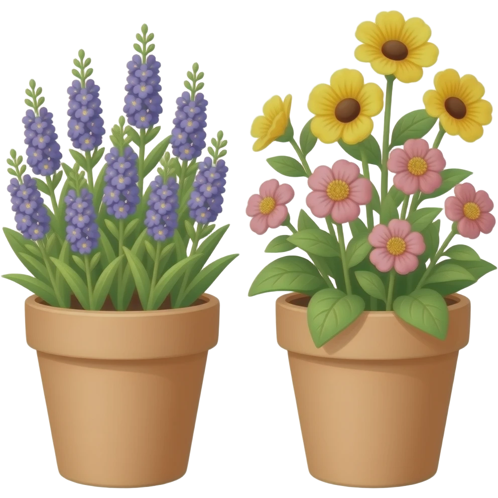 flowers in pots emoji