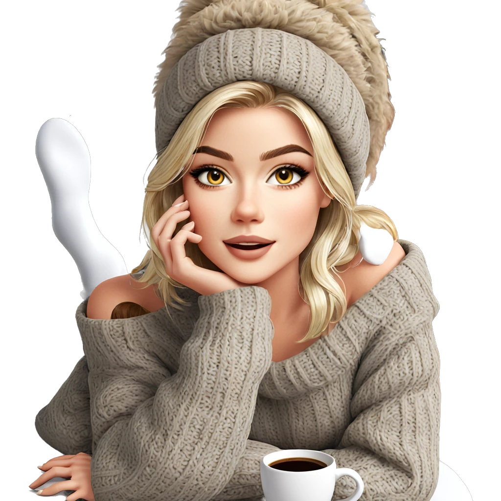 cozy christmas vibe with coffee emoji