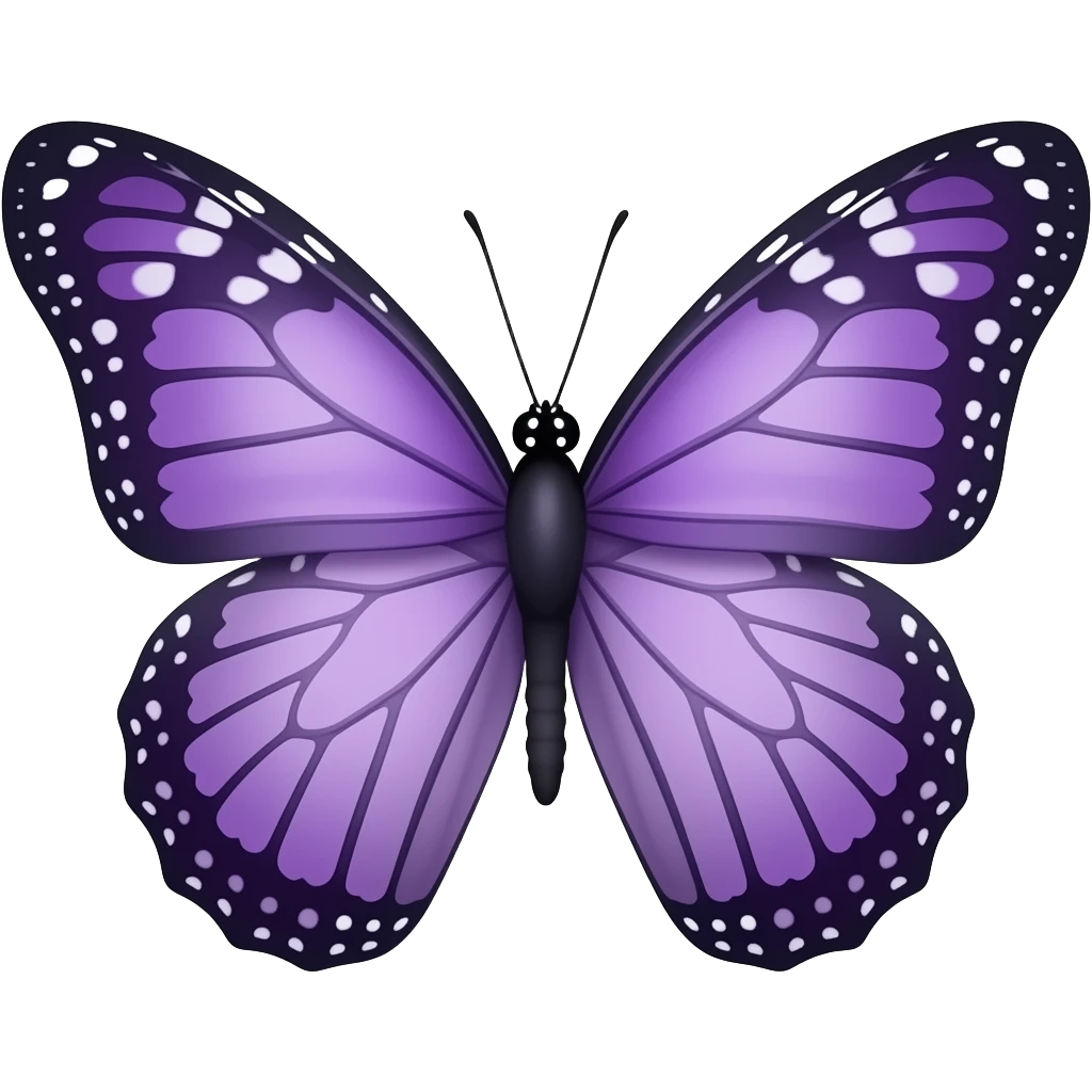 Font size purple  butterfly emoji emoji emoji