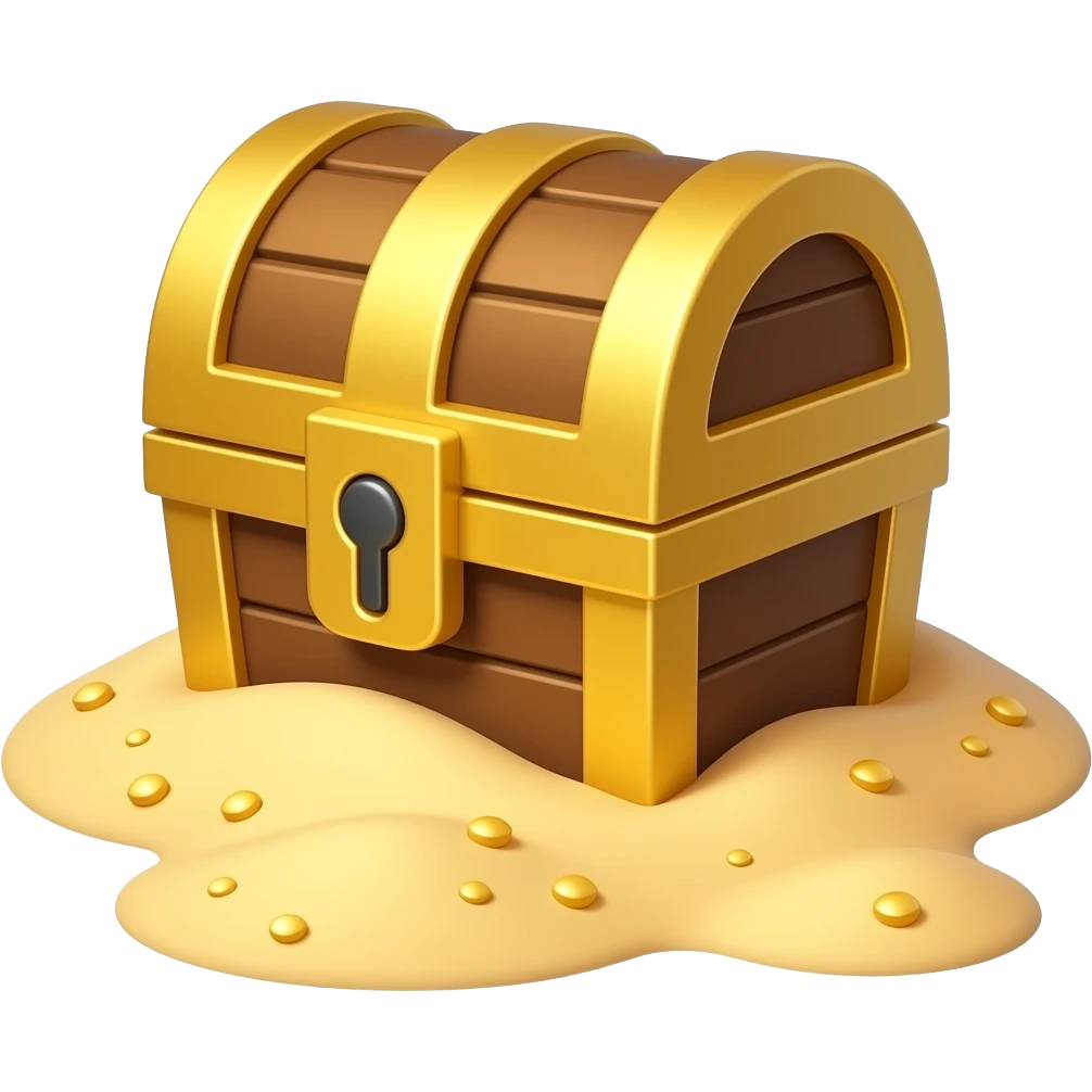 treasure in the sand emoji