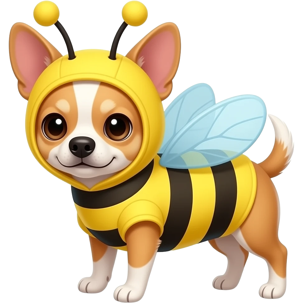 chihuahua in bee costume emoji