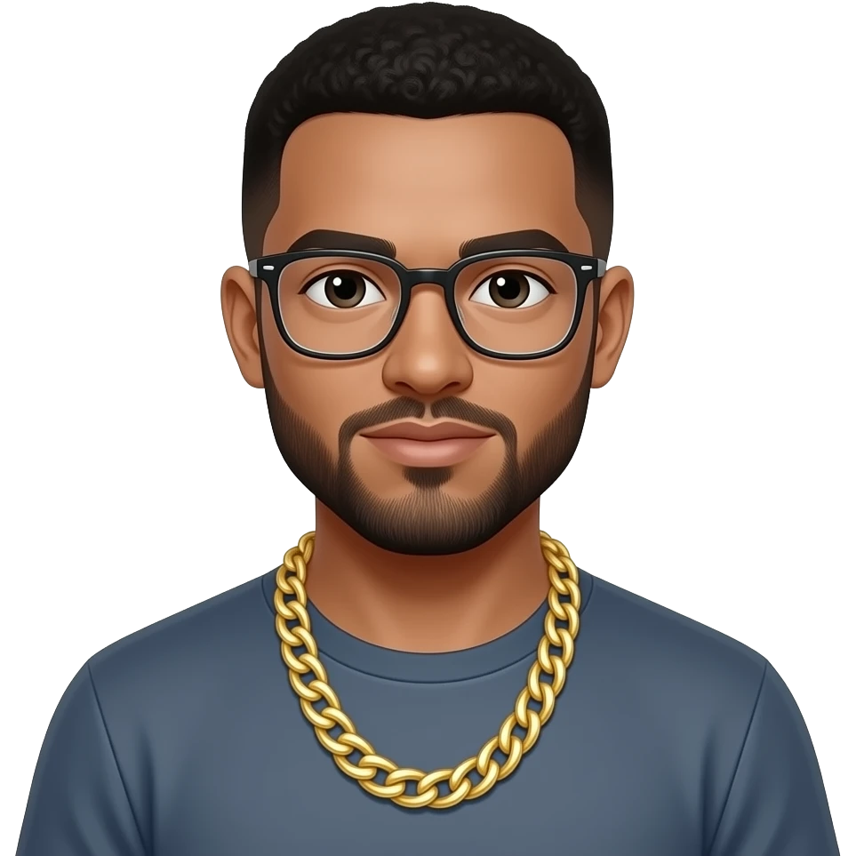 man with Golden Chain And Glass emoji