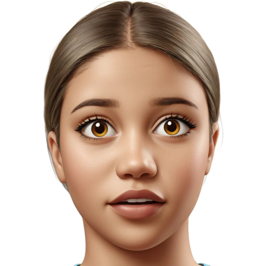 realistic portrait of girl emoji