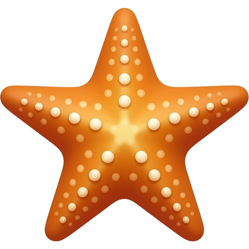 Crea un emoji de una estrella de mar naranja emoji