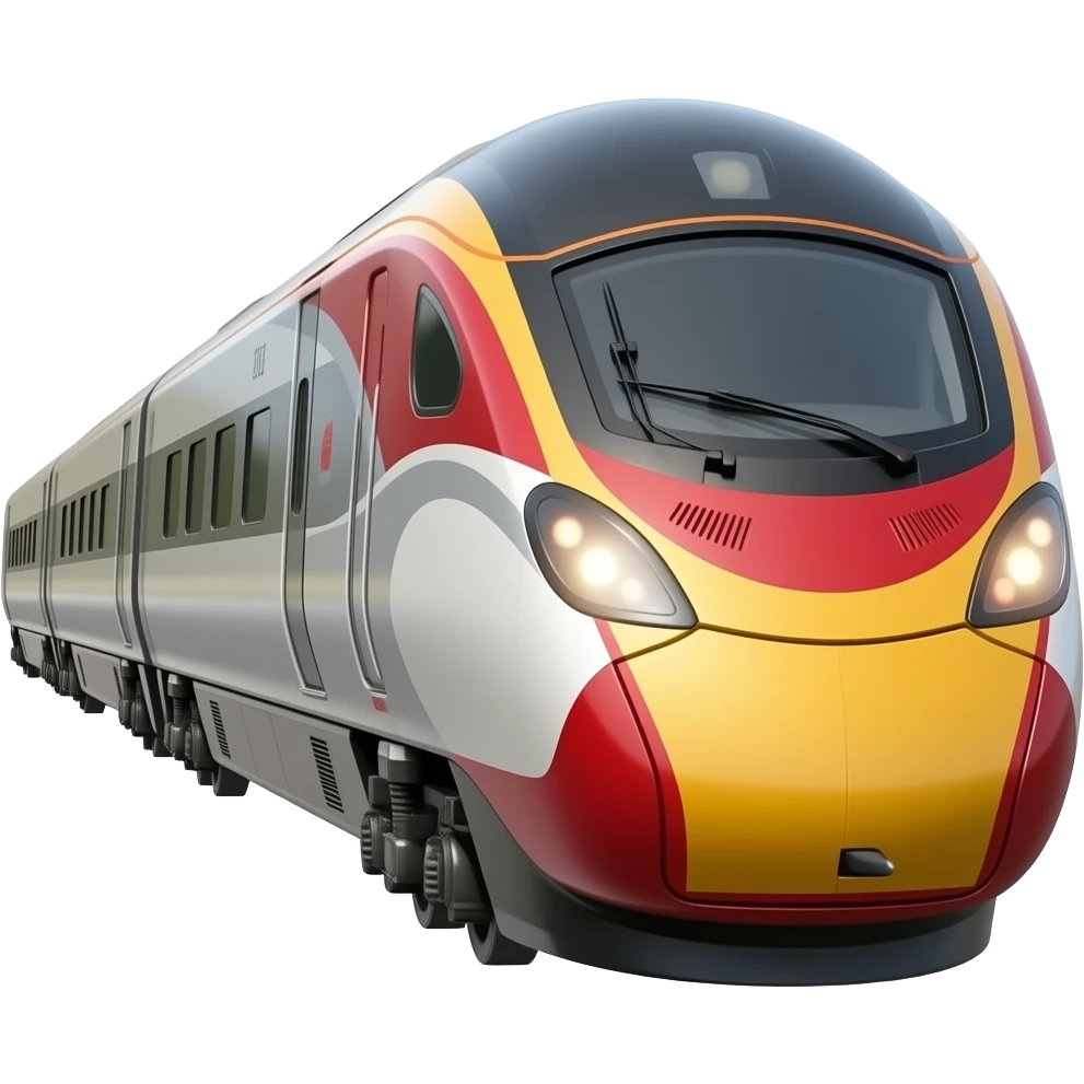 Passanger train-new intercity fleet (model year: 2025 red & yellow emoji
