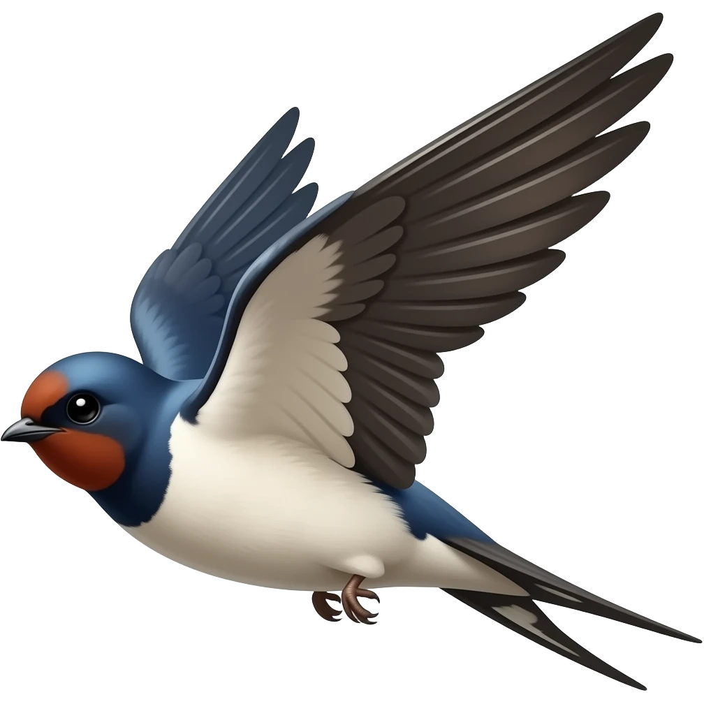 Flying swallow bird emoji
