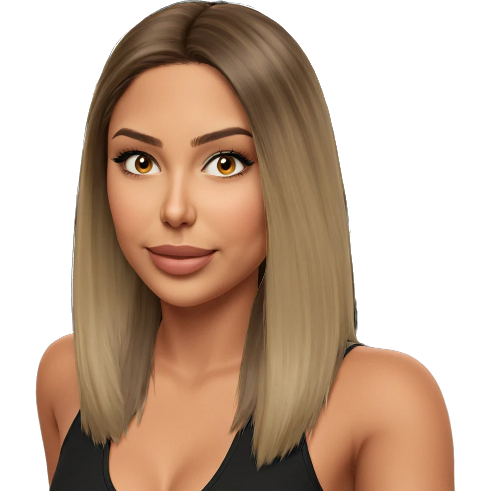 smiling girl with long hair emoji