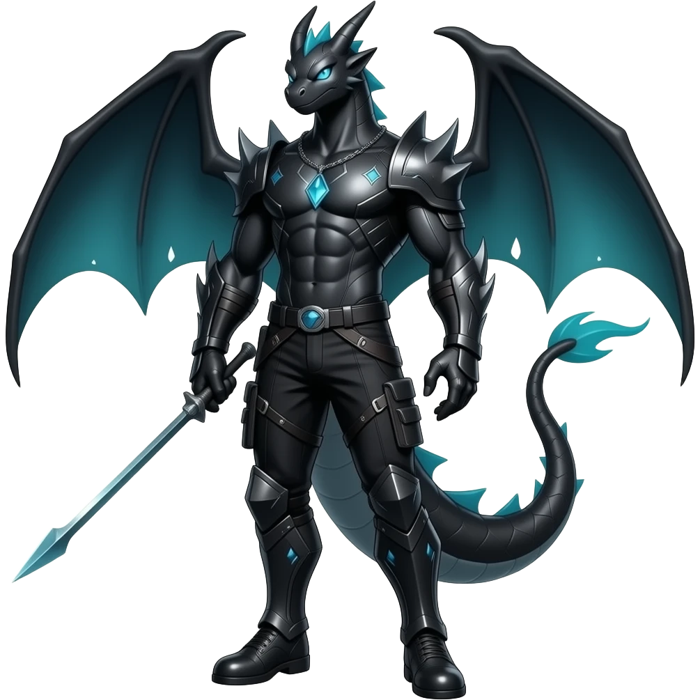 Black lanky elegant badass handsome cool beautiful Shiny-Charizard-Salazzle-Seviper-Salandit-fusion emoji