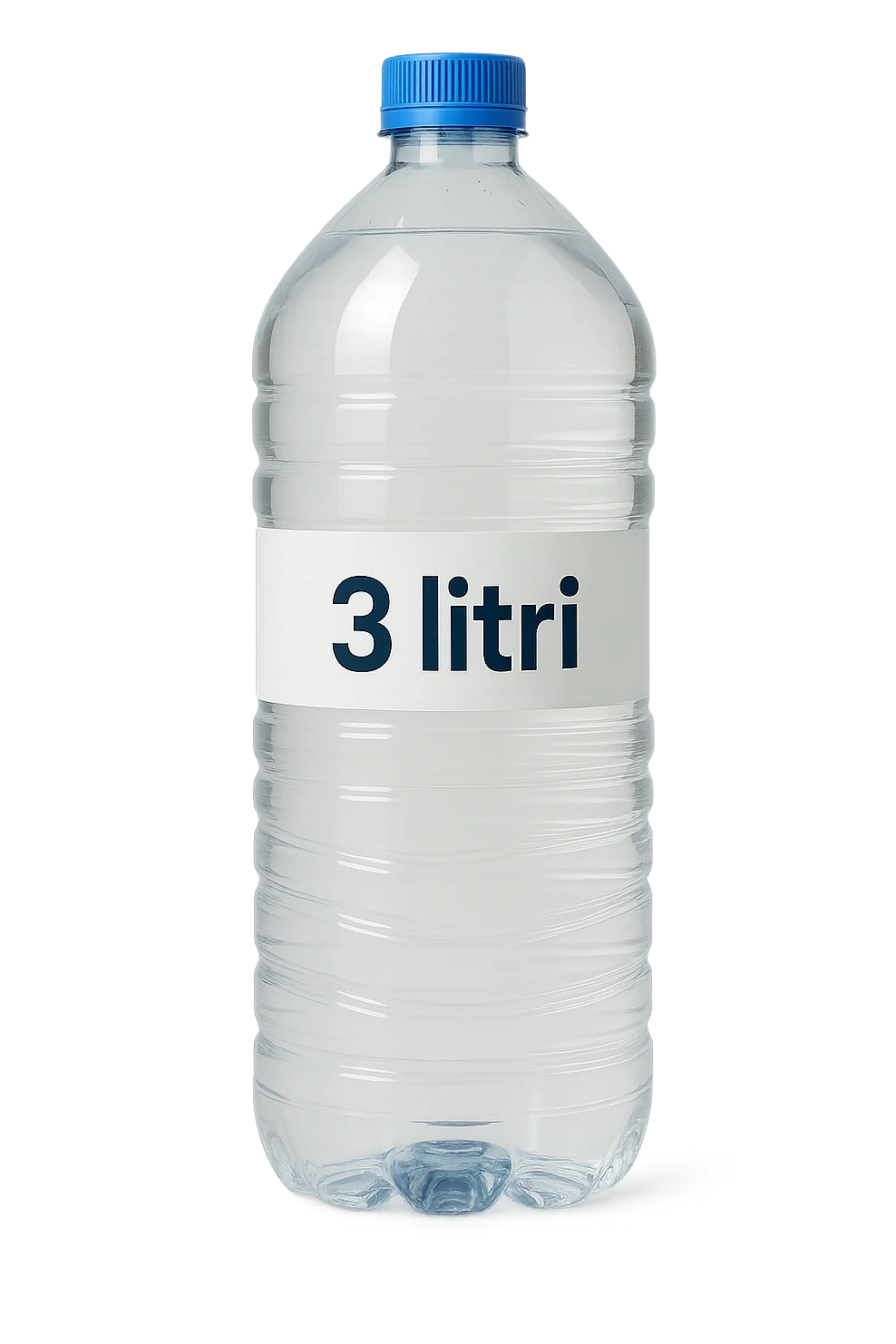 bottiglia di acqua con scritto 3 litri emoji