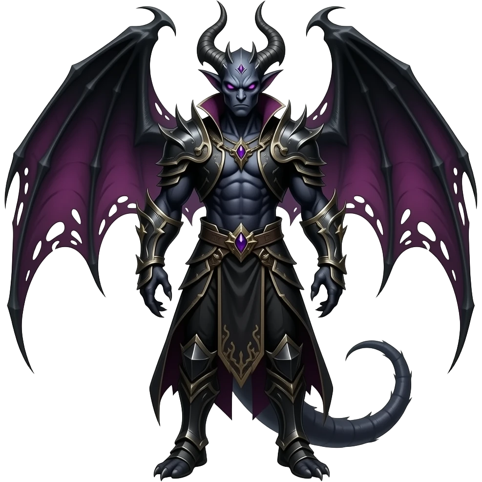 Fantasy dark edgy gothic vernid-Trico-Fionbri-creature emoji