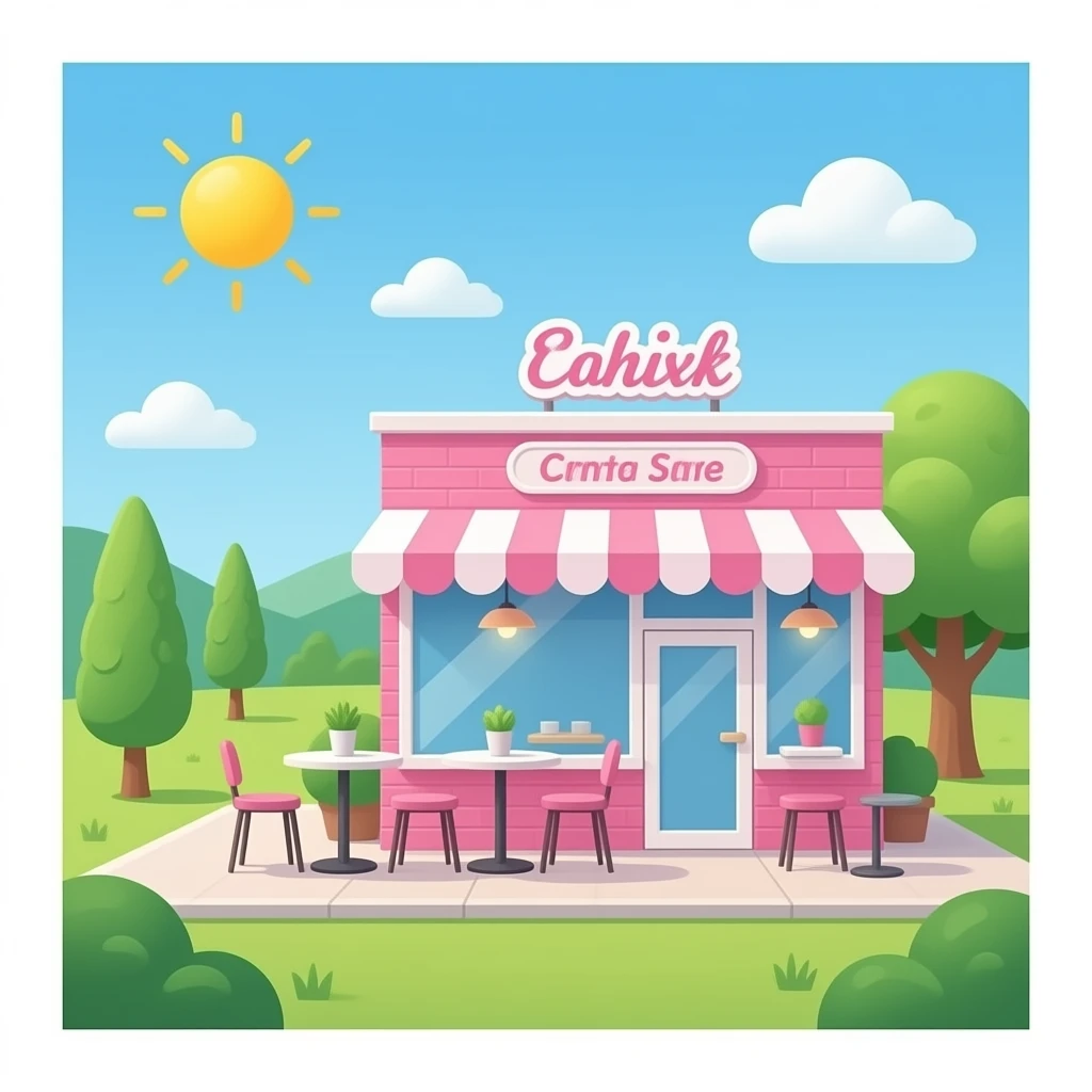 pink cafe emoji