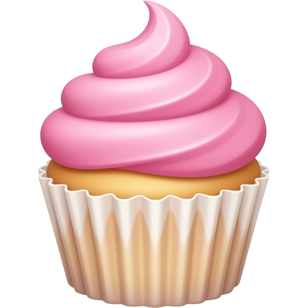 Cupcake with pink icing emoji