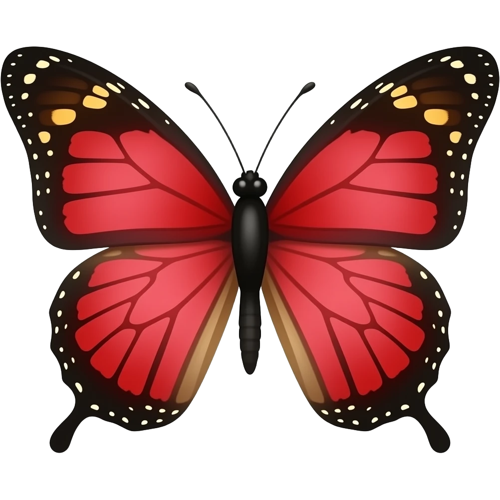 Red butterfly emoji emoji