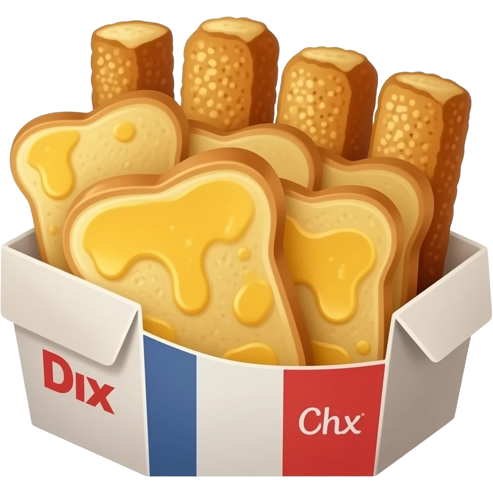 French toast sticks in a box emoji