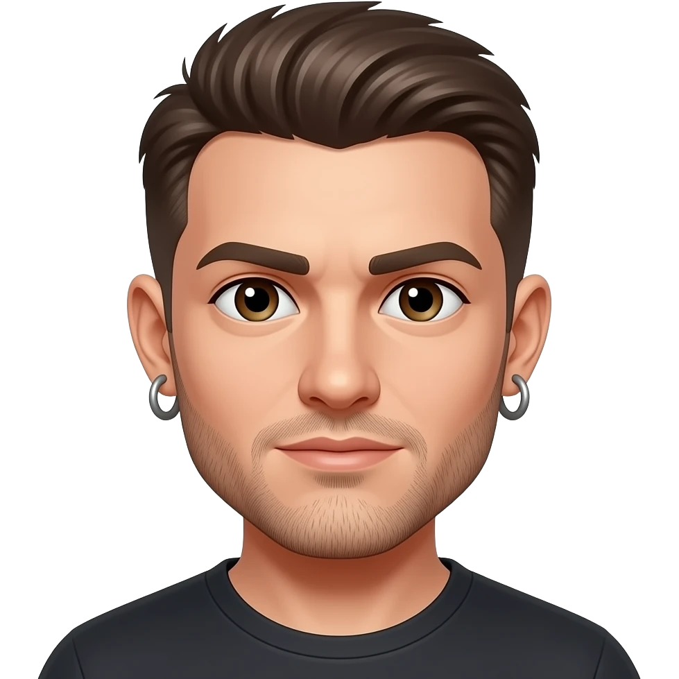 man big ear piercing emoji