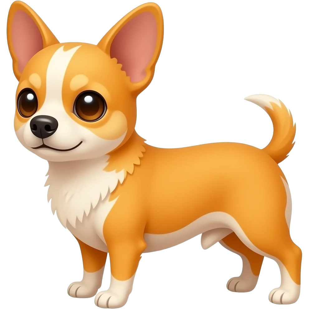 Chihuahua lava lamp orange emoji