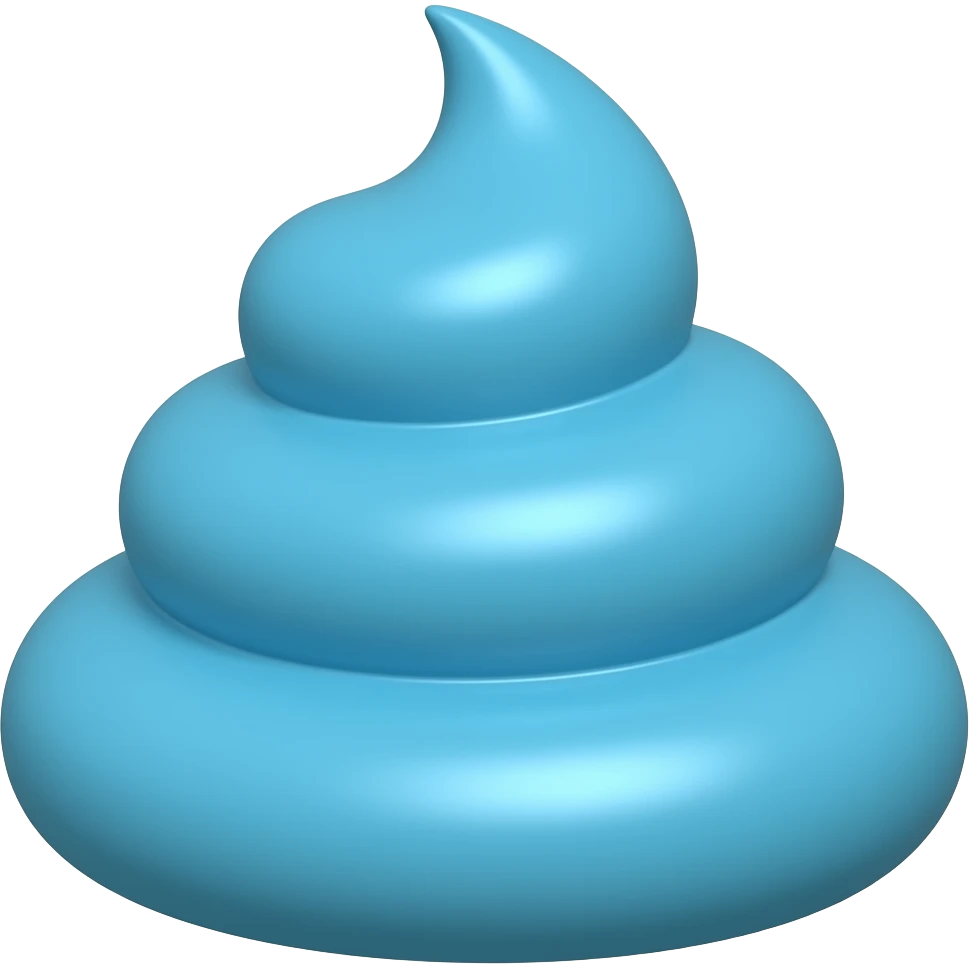 Blue poop I so hungry emoji