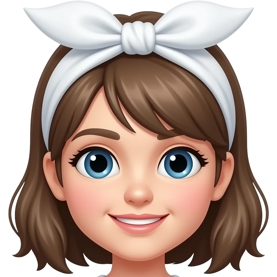 Pañuelo blanco arado en cabeza emoji