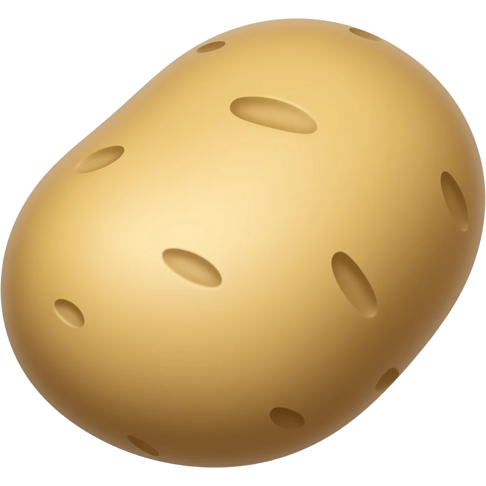 potato icon in liquid glass style emoji