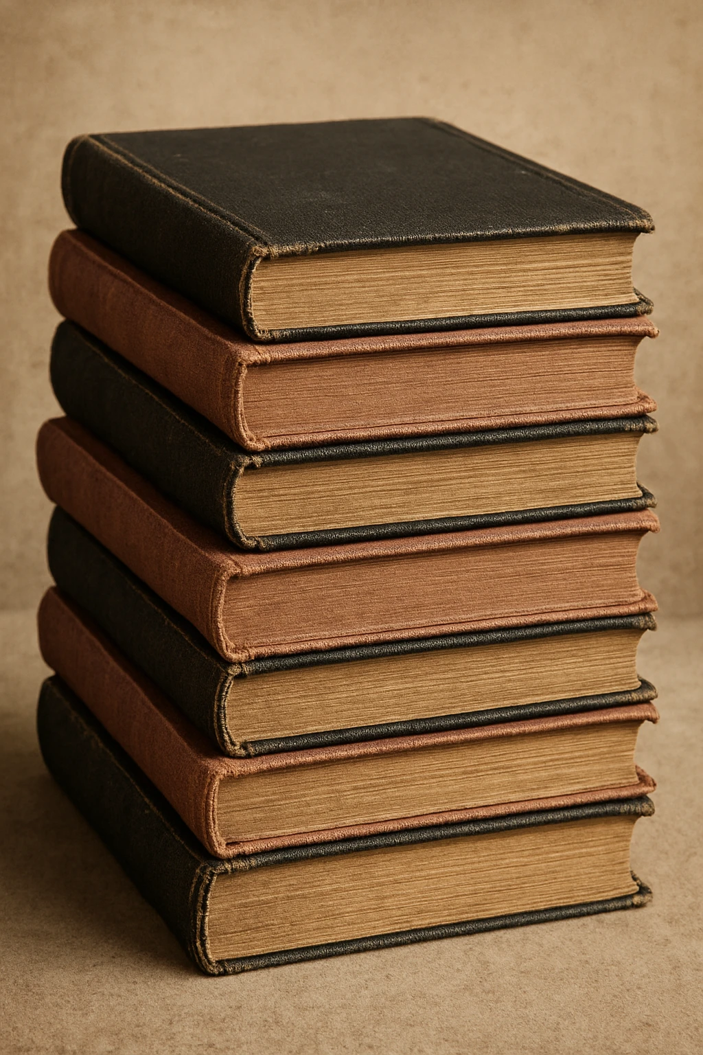 black and pink stack of vintage books emoji