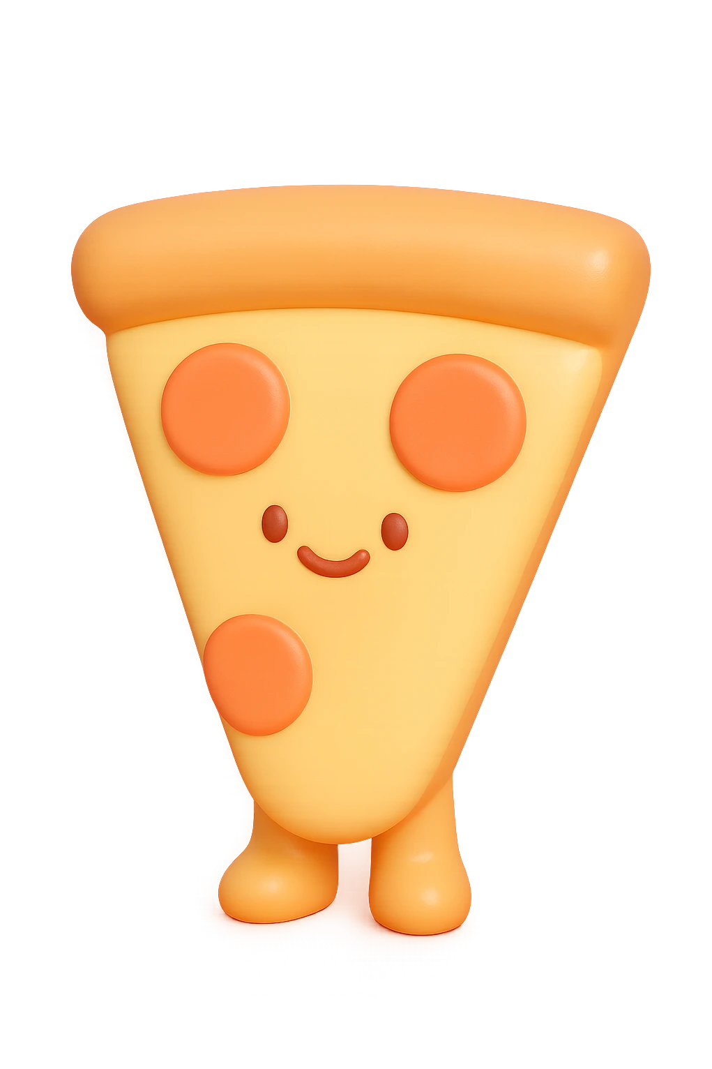 a slice of pizza vinyl figure style emoji