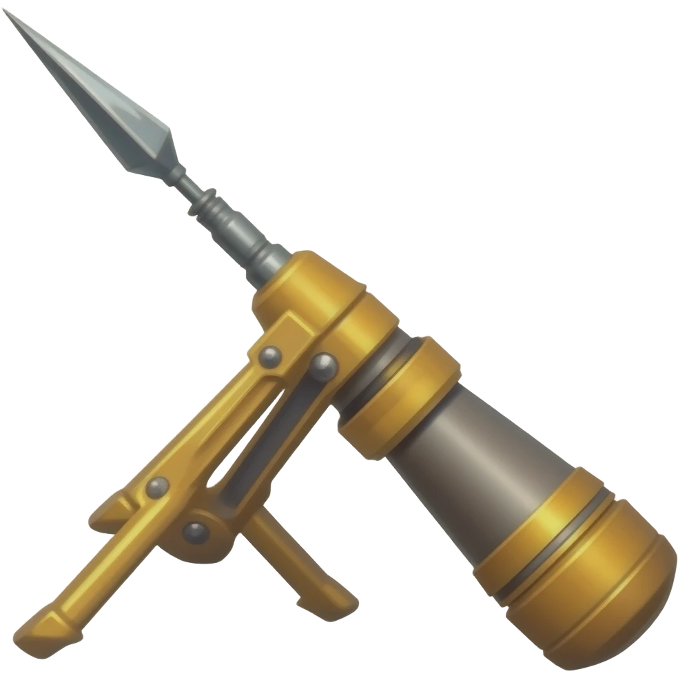 A large bazooka harpoon emoji