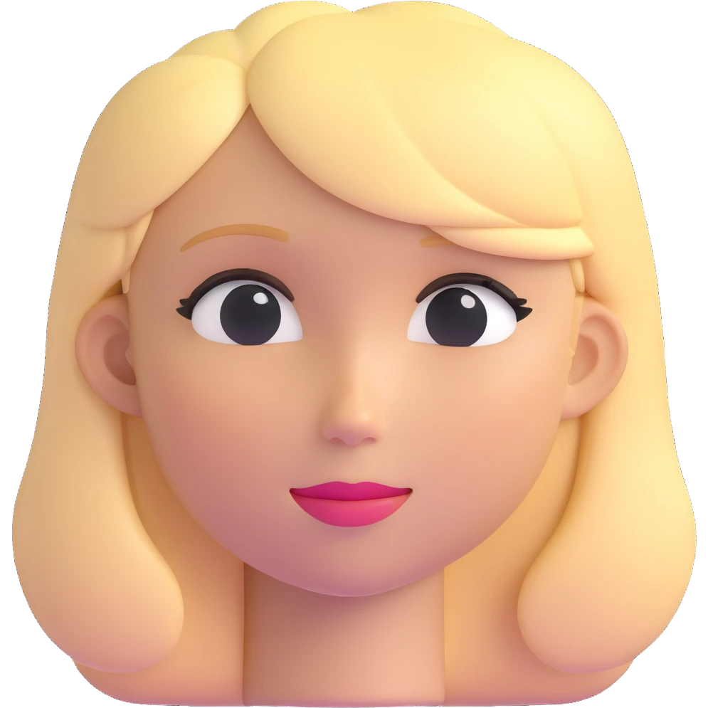 blonde girl's face emoji