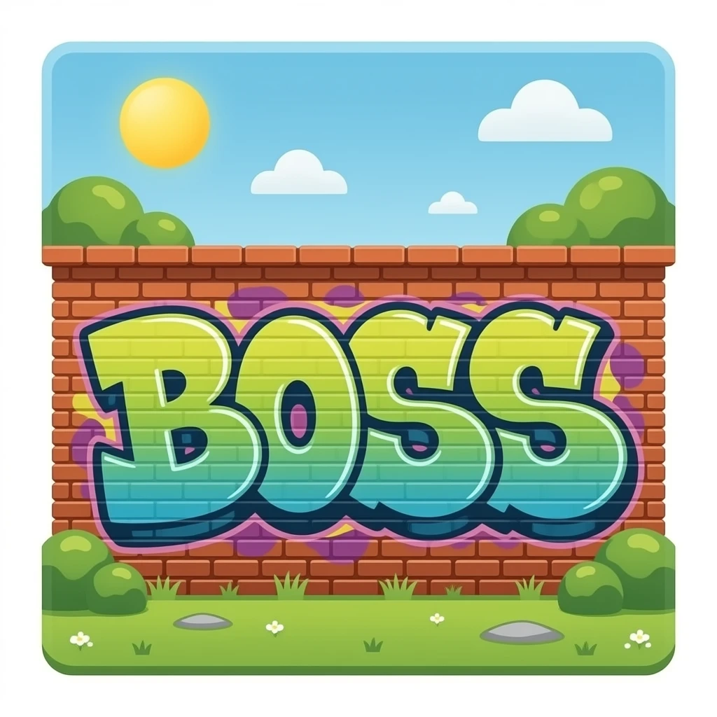 граффити Boss emoji