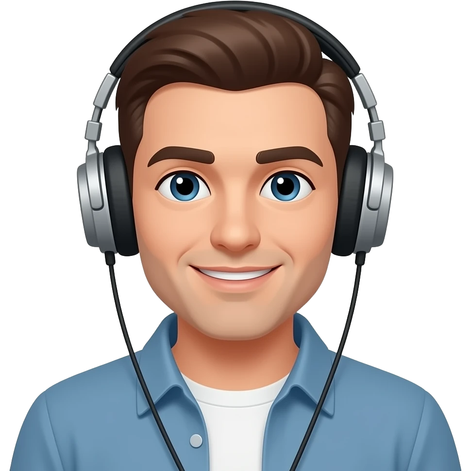 music man listening  Please make it the same tone. emoji