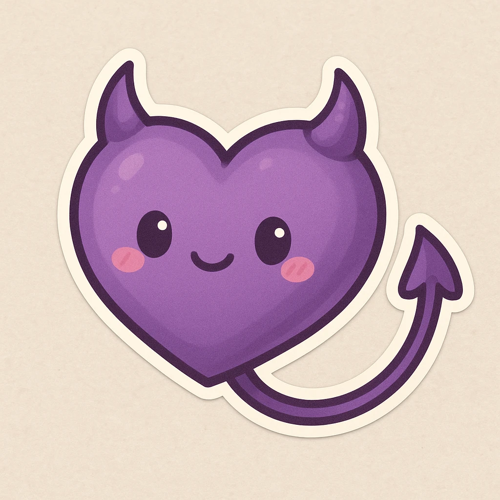 devil heart purple emoji