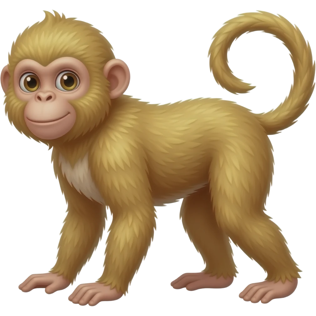 Golden monkey tailed emoji