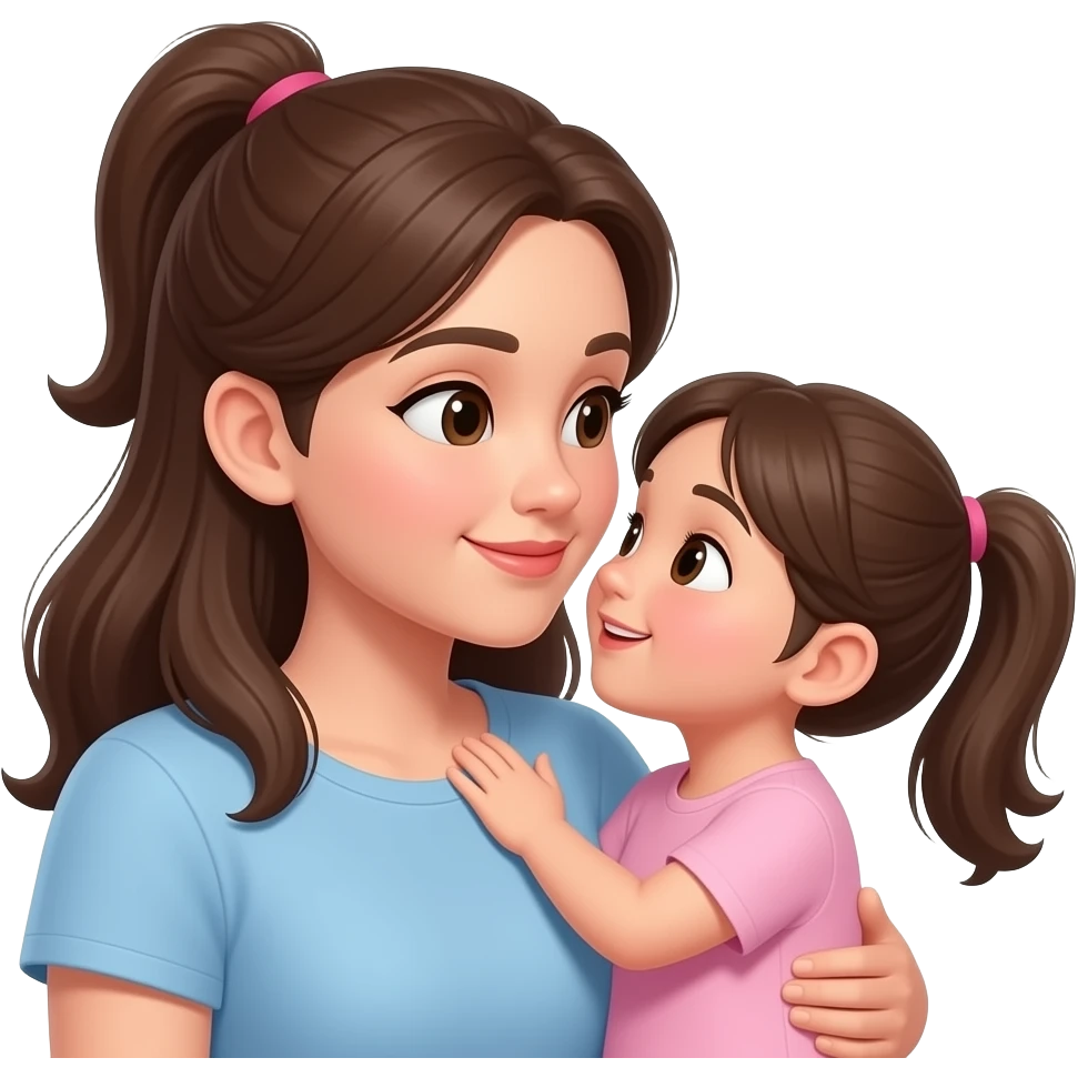 Mother and daughter, cum on womans ace emoji
