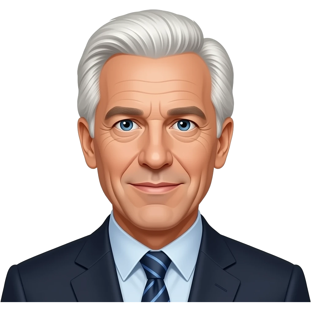 Jeffery Epstein white hair emoji