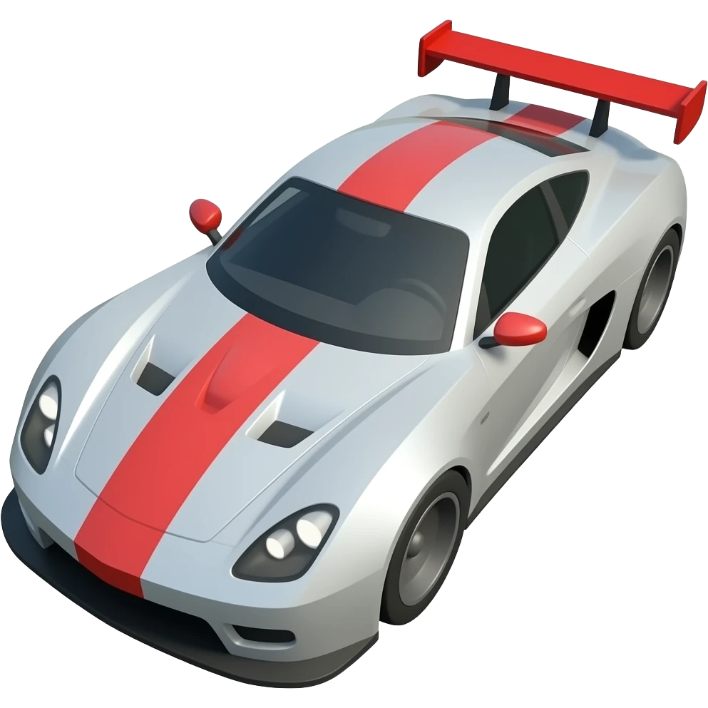 Lowpoly race car emoji