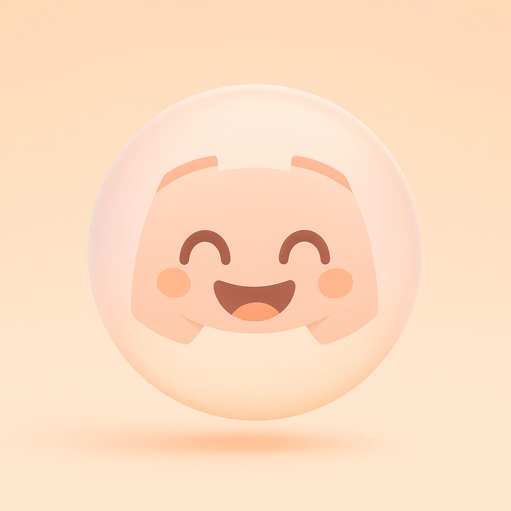 Create an ultra minimal, expressive Discord orb with a new playful expression in the style of imagen-4-fast-KaUtLiSA10F. Focus on the orb's minimalism and expressiveness with a playful mood. emoji