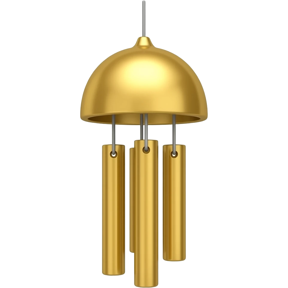 wind chimes with 1 paper furin emoji