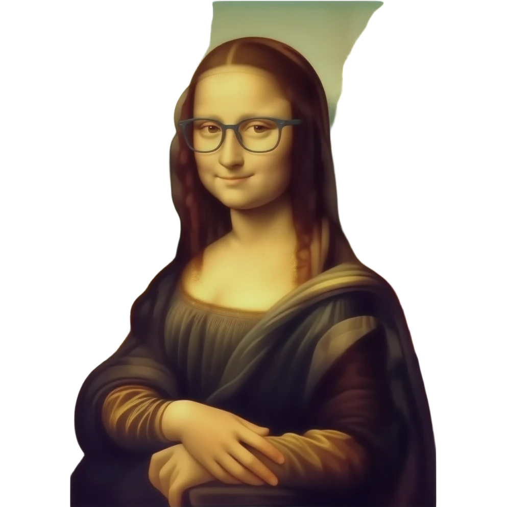 Mona Lisa avec lunettes emoji
