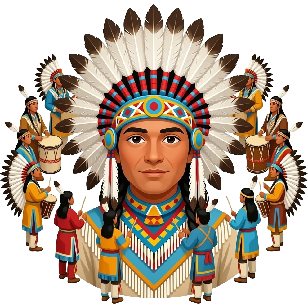 Native American pow wow emoji