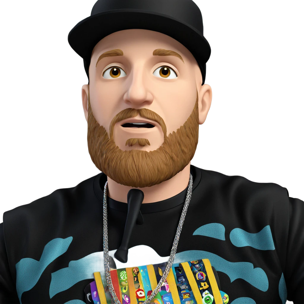 male portrait in black attire emoji