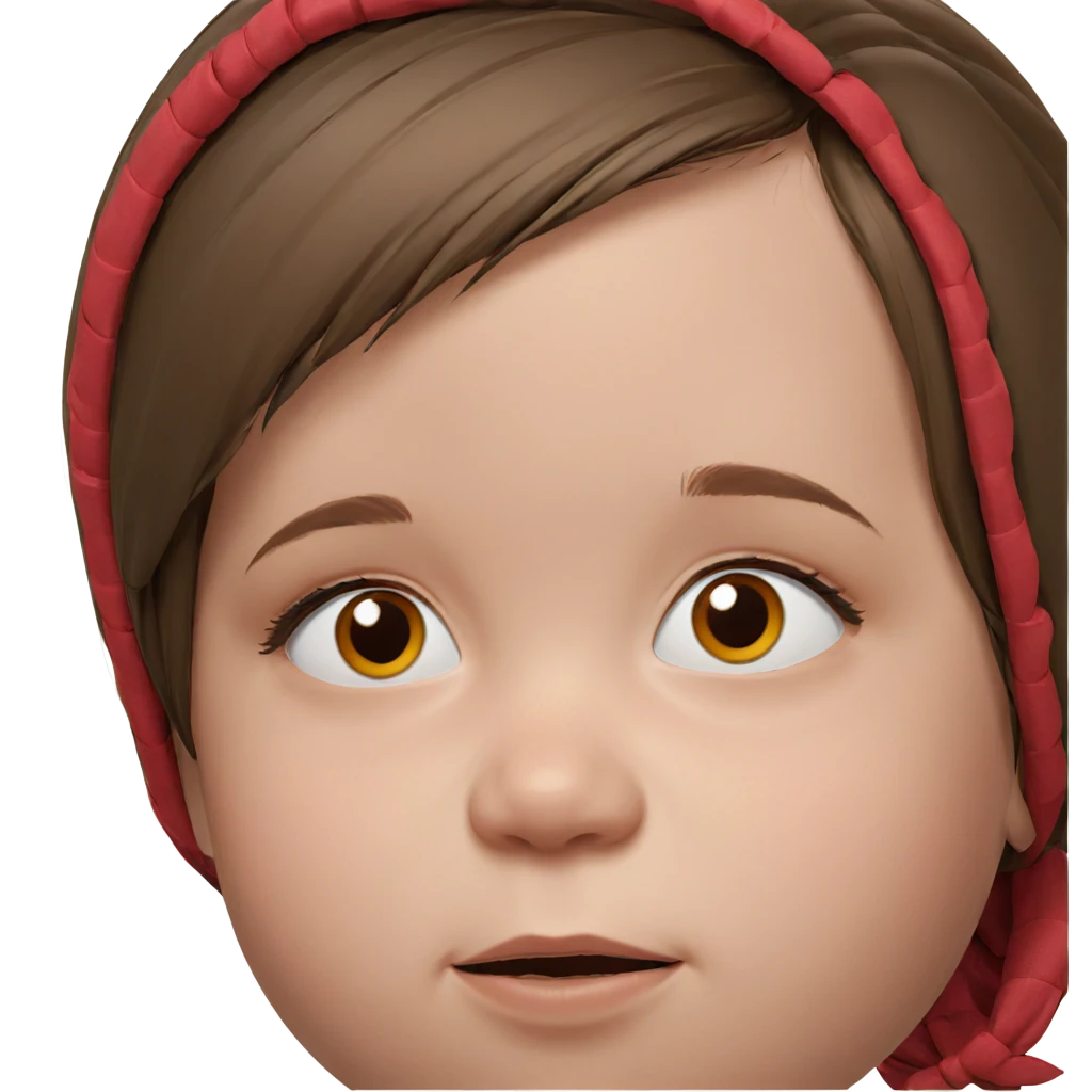 girl with brown hair portrait emoji