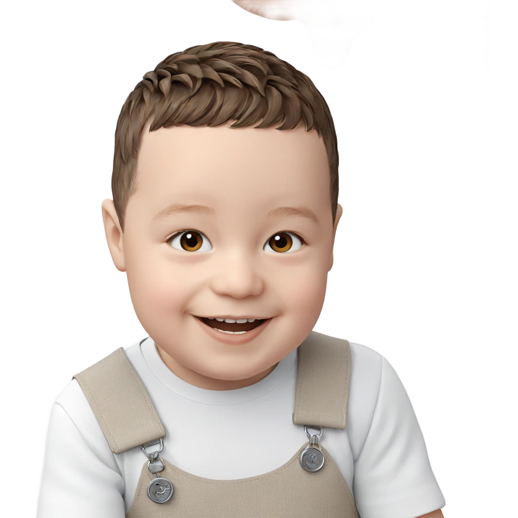 smiling boy with brown hair emoji