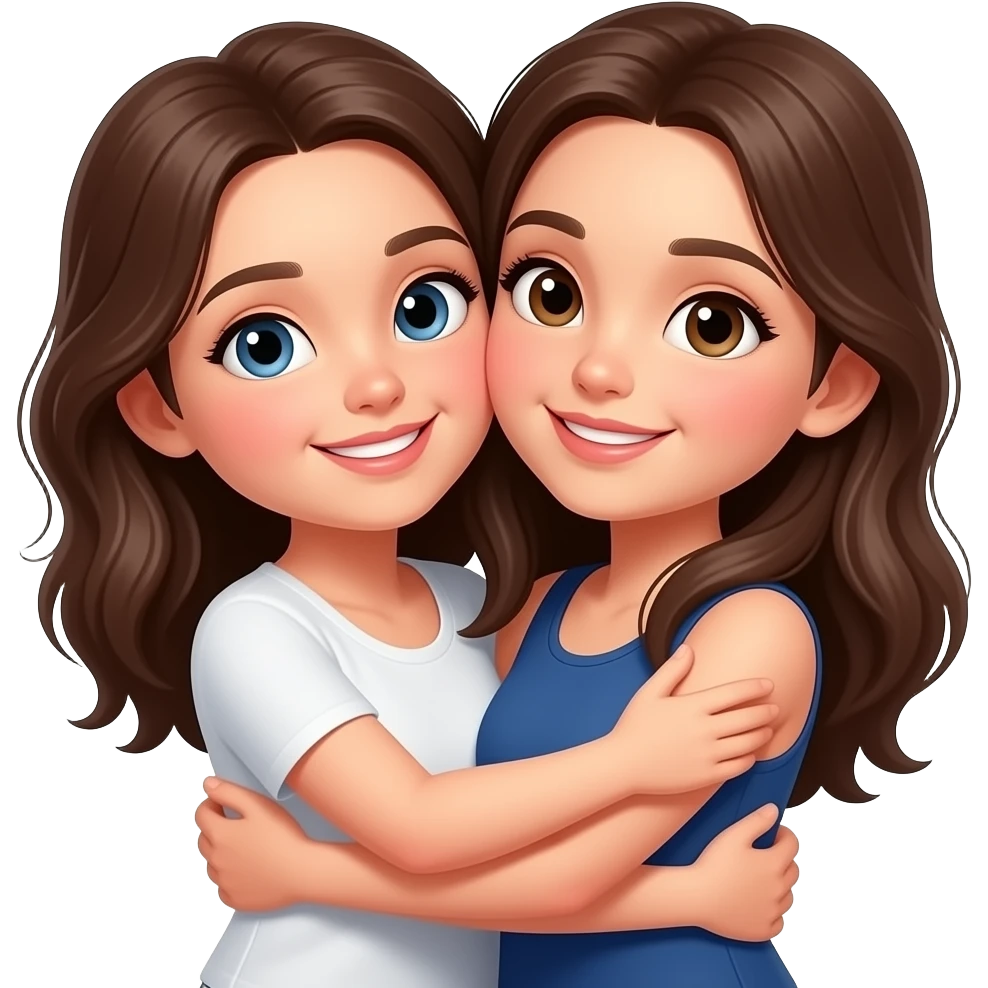 Tight Hug girl friend emoji