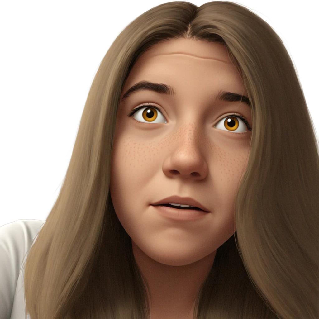 realistic portrait of girl emoji