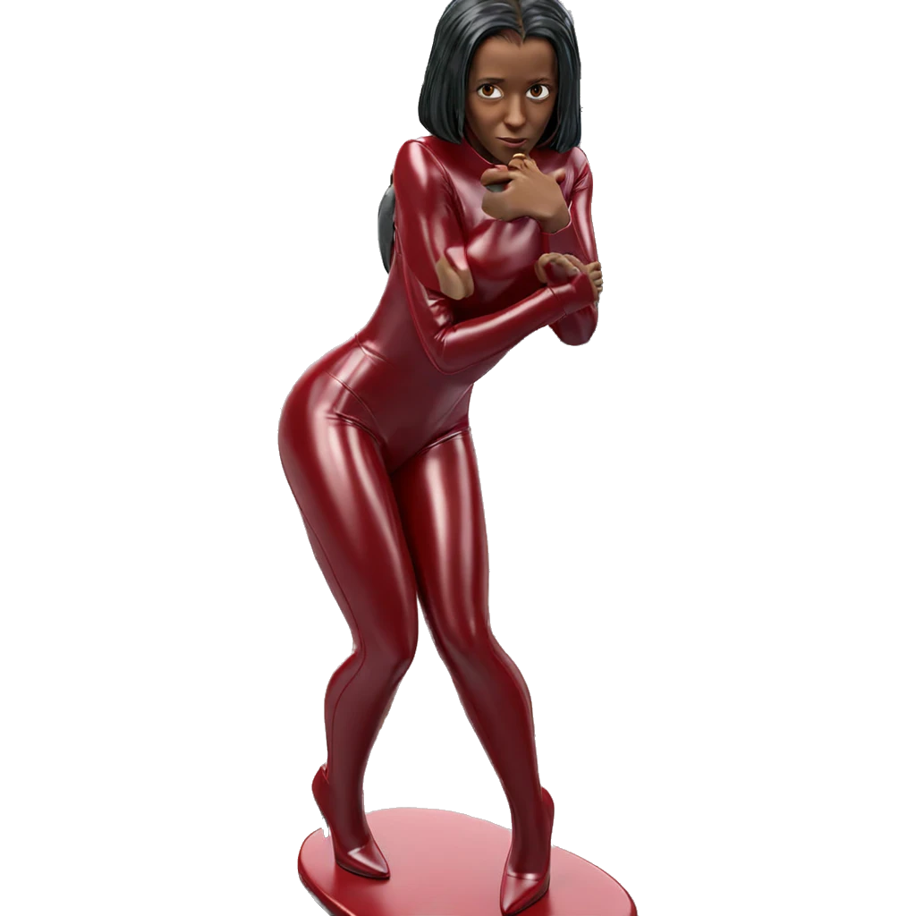 girl in bodysuit by car emoji