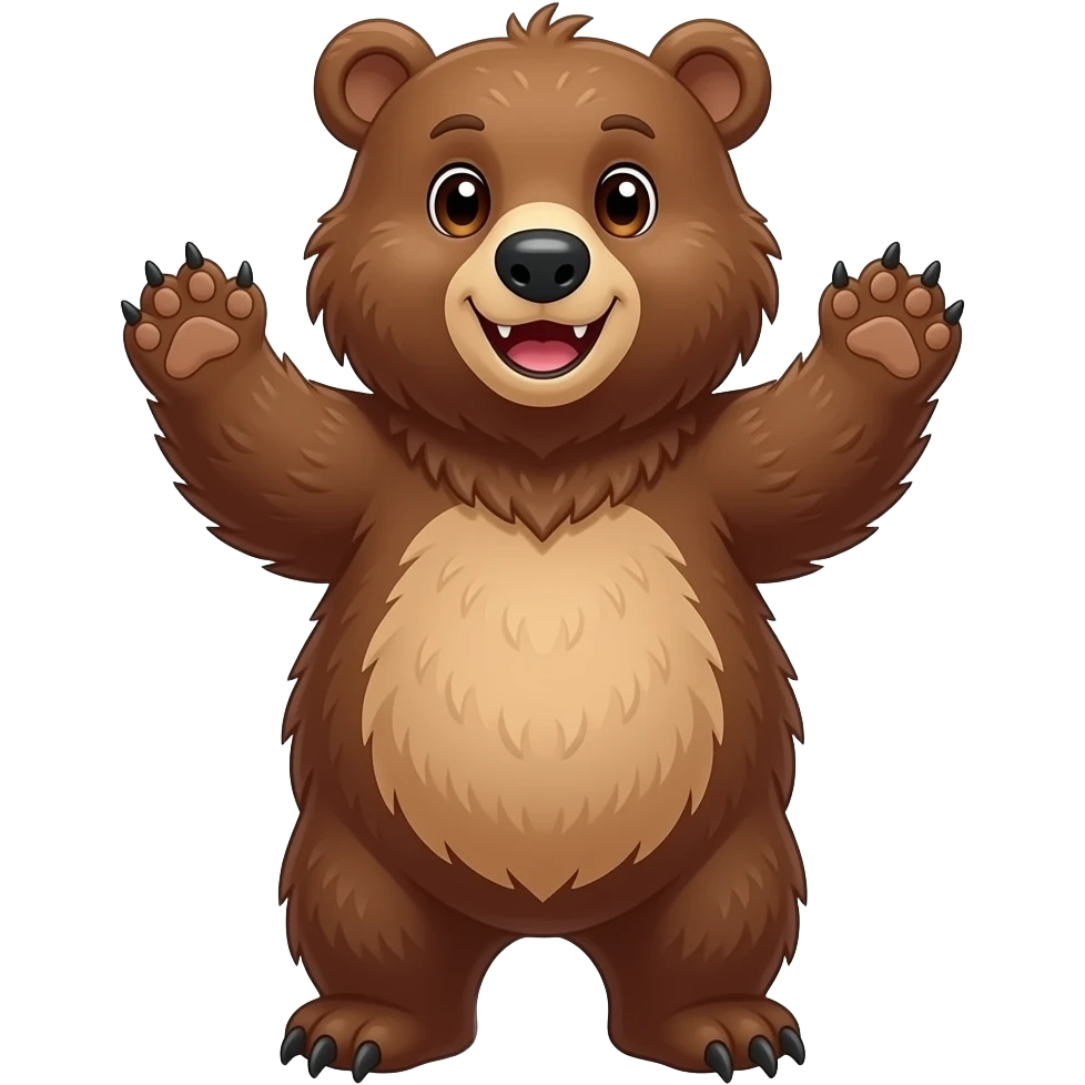 2d cartoon Kodiak bear emoji